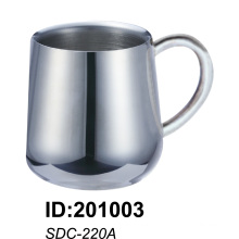 Tasse à double paroi en acier inoxydable de haute qualité 18/8 Sdc-220A